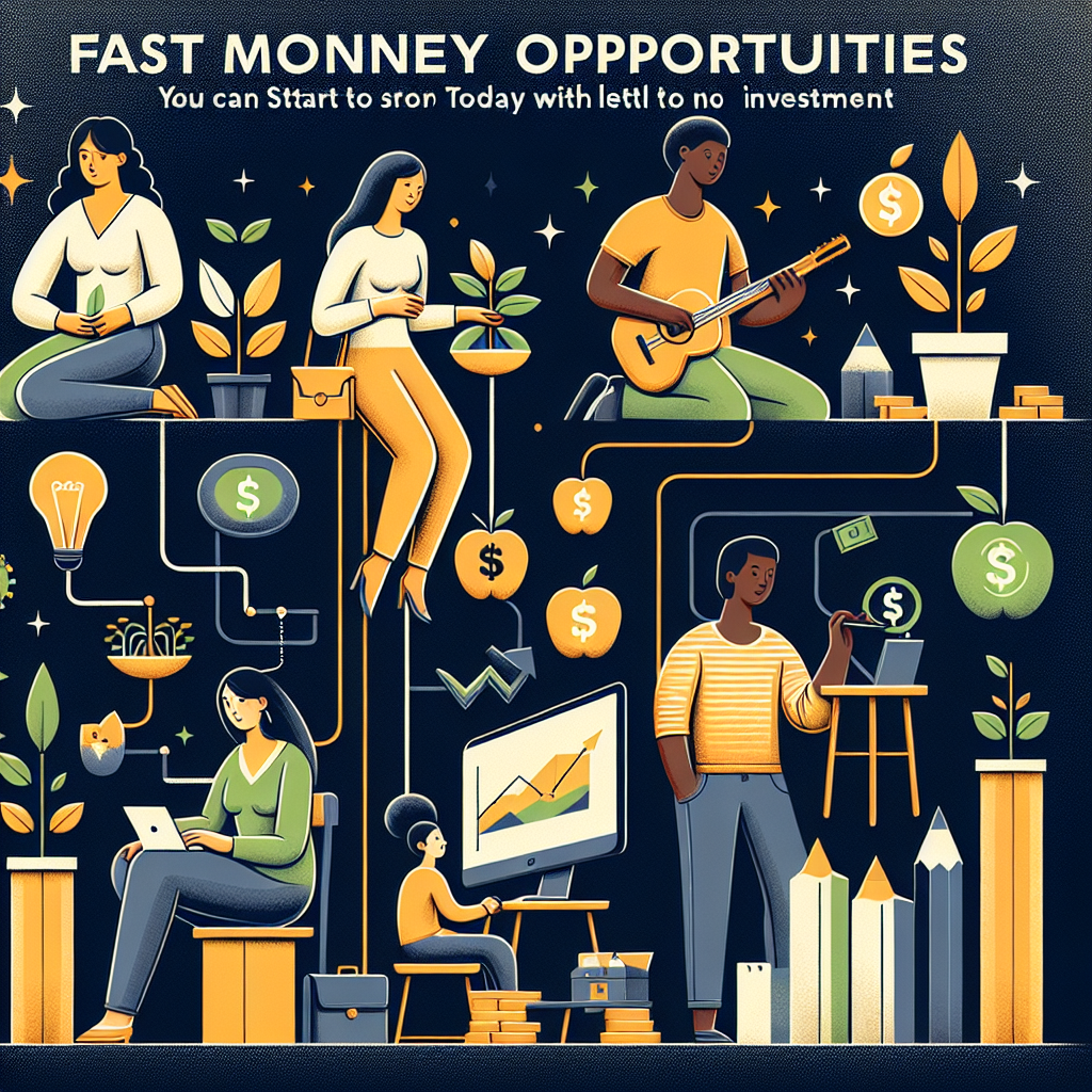 Fast Money Opportunities You Can Start Today with Little to No Investment